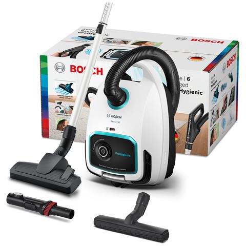 Aspirapolvere a Traino Serie 6 BGL6HYG1 con Sacchetto Potenza 600 Watt Capacità 4,5 L Colore Nero / Bianco - Foto 2
