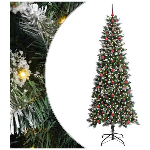 Albero di Natale artificiale con 300 LED Verde 240 cm - Foto 1