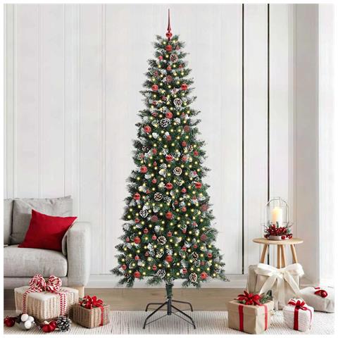 Albero di Natale artificiale con 300 LED Verde 240 cm - Foto 2