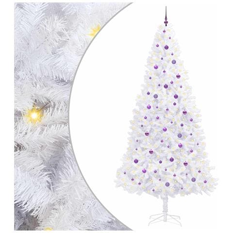 Albero di Natale artificiale Bianco 300 cm PVC e Acciaio - Foto 1
