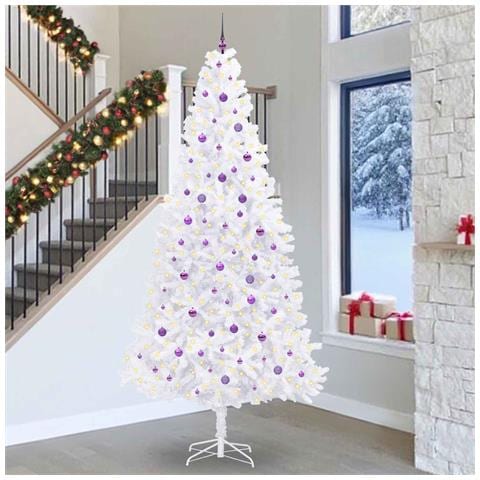 Albero di Natale artificiale Bianco 300 cm PVC e Acciaio - Foto 2