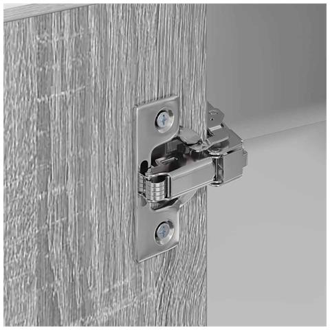 Armadio pensile Riga Grigio Sonoma e Bianco 57 x 57 x 80 cm - Foto 9