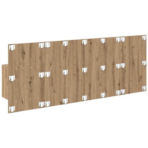 Testata con Comodino 3 pcs Rovere artigianale Legno multistrato - Foto 9