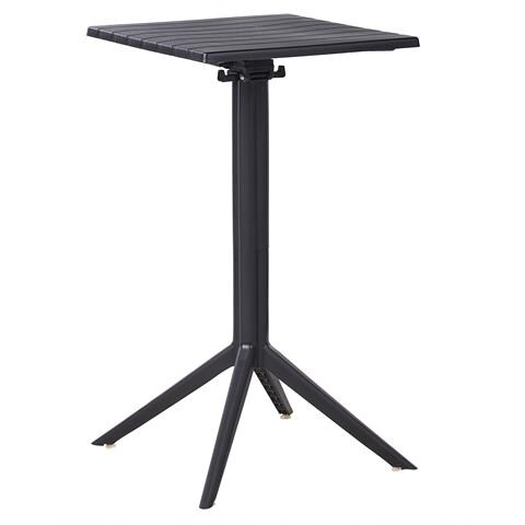 Tavolo Da Bar Da Giardino Lemnos 60 Cm 60 Cm Nero - Foto 2