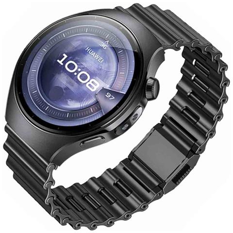 Cinturino Per Orologio Da 22 Mm Con Fibbia Magnetica Metal Ocean Compatibile Con Huawei Watch 5/gt6/gt5/pro / 4, Smartwatch Samsung Black - Foto 3