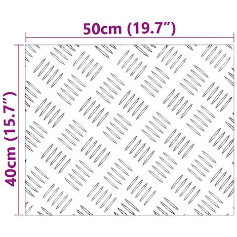Dischi Quadrati 2 pcs Argento 50 x 40 cm Alluminio - Foto 8
