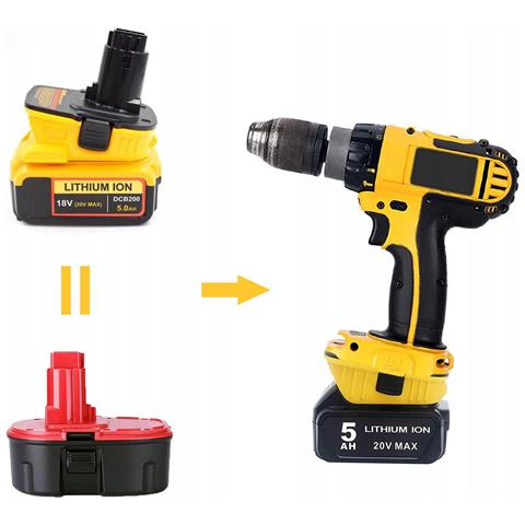 Adattatore Per Batteria Dewalt Dca1820 - Compatibile Con Utensili 18v Nicad /nimh E Batterie 20v Li-ion | Montaggio Facile E Durata Elevata - Foto 2