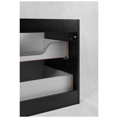 | Mobile sottolavabo 120 cm - Noir Mat - Mobili bagno - Mobili bagno - Mobile sottolavabo - Piano di lavoro marrone - Foto 2