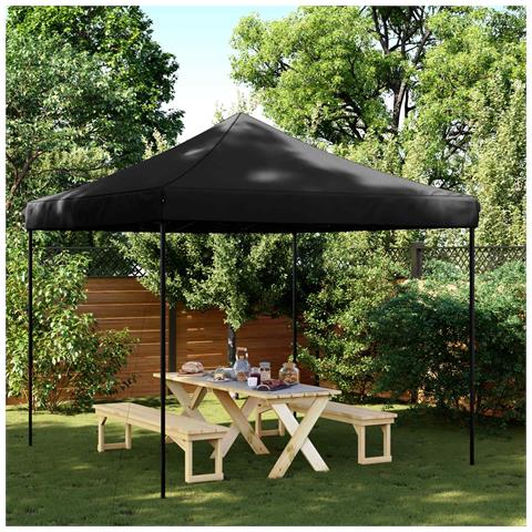Tenda Party Nero 292 x 292 x 315 cm Tessuto Oxford - Foto 2