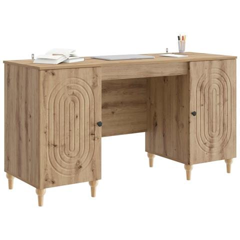 Scrivania con lo scaffale Rovere Artigianale 142,5 x 50 x 75 cm - Foto 2