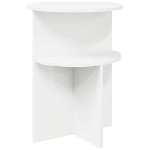 Tavolo laterale Bianco Ø 39,5 x 55 cm Legno ingegnerizzato - Foto 1