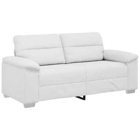 Divano a 2 posti Bianco in Similpelle 180x81x84 cm - Foto 1