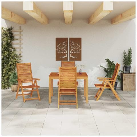 Set da Pranzo per Giardino 5 pcs Marrone - Foto 2