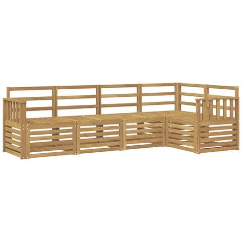 Set di divani da esterno 5 pcs Bianco 247 x 128,5 x 73 cm - Foto 1