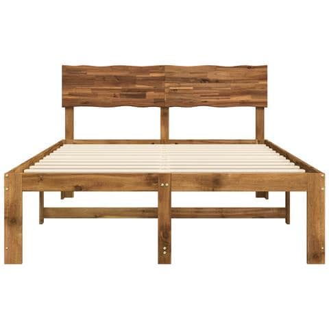 Letto matrimoniale con testiera ROSTOCK Naturale 152 x 203 cm - Foto 2