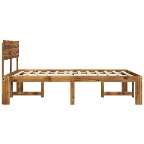 Letto matrimoniale con testiera ROSTOCK Naturale 152 x 203 cm - Foto 10
