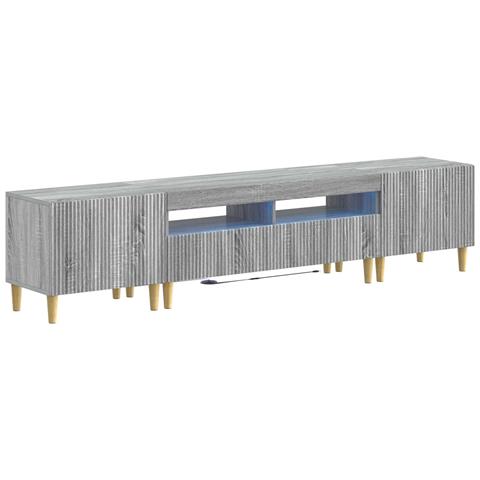 Mobile TV LED a 5 pezzi Sonoma grigio Legno ingegnerizzato - Foto 1