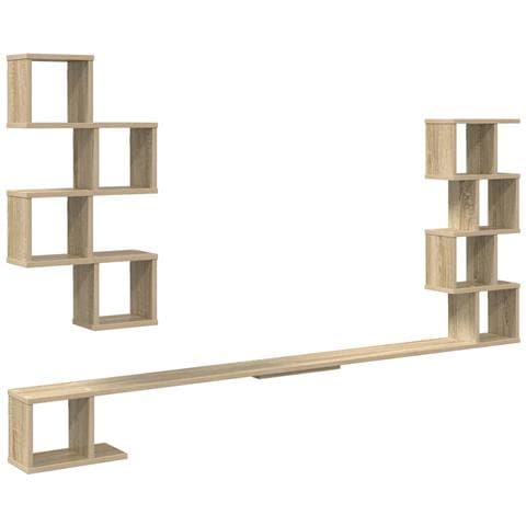 Mensola per TV da muro Rovere Sonoma 200 x 15 x 94 cm - Foto 1
