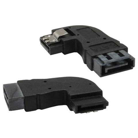adattatore sata typ-l 7pin femmina a sata typ-l 7pin maschio angolato a 90 gradi verso sinistra - Foto 1