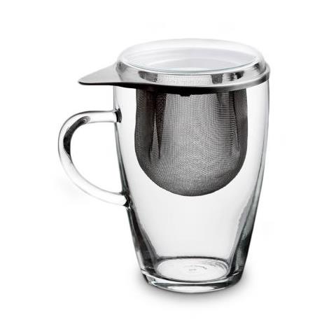 Bicchiere da te' Lyra con colino in acciaio e coperchio - Foto 1