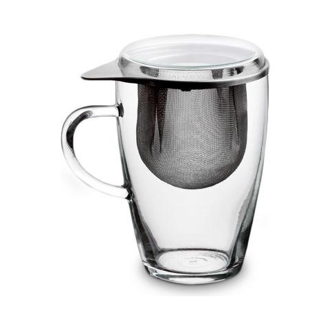 Bicchiere da te' Lyra con colino in acciaio e coperchio - Foto 2