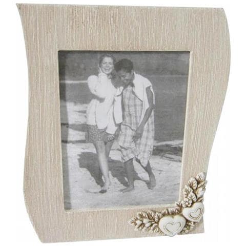 Portafoto Shabby Chic Onda Tortora 14,5 X 19,5 Per Interno Camera Cameretta Salotto Ingresso Cucina Mensola Cornice - Foto 1