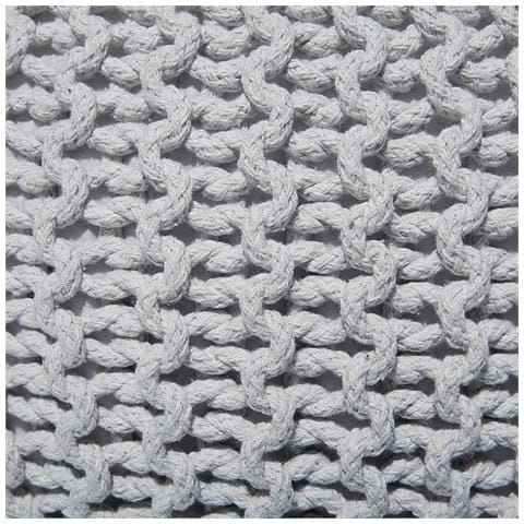 Pouf Poggiapiedi In Tessuto Grigio Chiaro 40 X 25 Cm Conrad - Foto 39