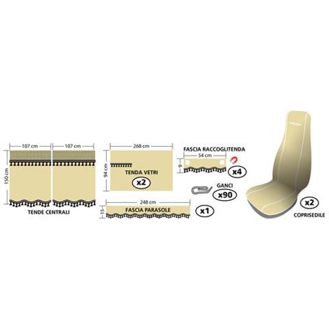 Set Interni Melissa Beige In Microfibra Per Cami - Foto 2