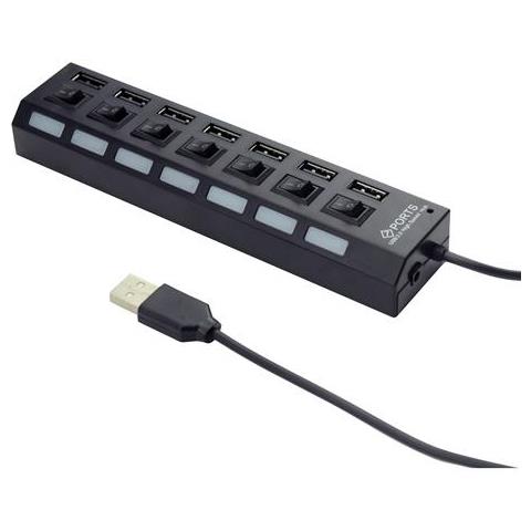Hub 7 Porte Usb Uhb-u2p7-03 Nero - Foto 2