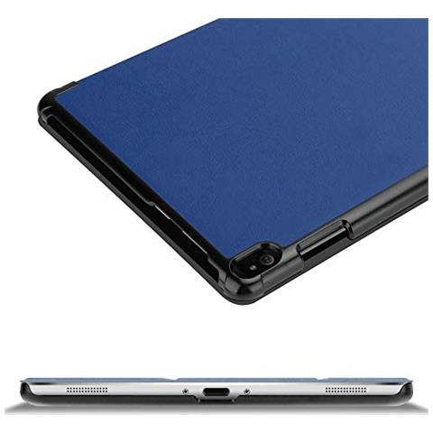 Custodia Per Tablet Compatibile Con Lenovo Tab P10 (10.1"" Zoll) In Blu Scuro Jersey - Coperchio Protettiva Ultra Sottile Con Funzione Auto Wake Up E Stand - Foto 2
