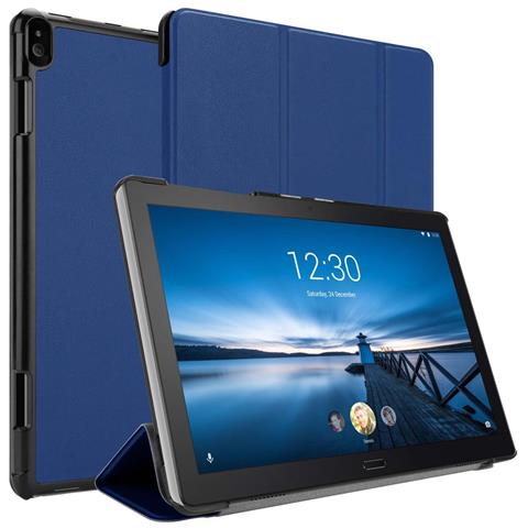 Custodia Per Tablet Compatibile Con Lenovo Tab P10 (10.1"" Zoll) In Blu Scuro Jersey - Coperchio Protettiva Ultra Sottile Con Funzione Auto Wake Up E Stand - Foto 10