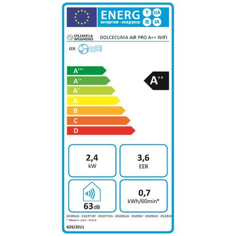 Condizionatore Portatile Monoblocco Dolceclima Air Pro A++ WiFi 9000 Btu / h Classe A++ - Foto 5