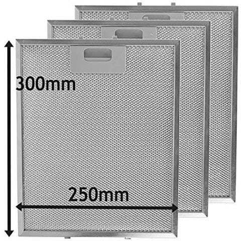 Cappa Aspirante Rete Metallica Filtro Grassi Per La Cucina Cappa Vent (confezione Da 3 Filtri Argento 300 X 250 Mm)  - Foto 1
