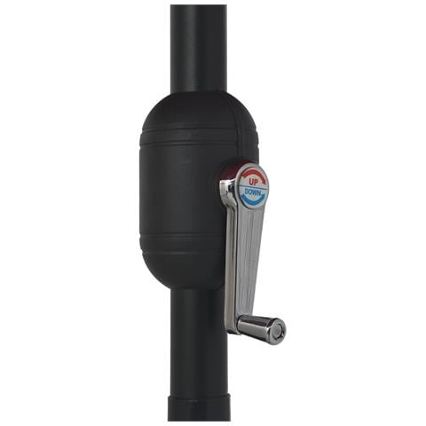 Ombrellone da Esterni con Palo in Metallo 390 cm Nero - Foto 2