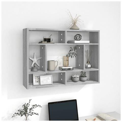 Mensola A Muro Grigio Sonoma 75x16x55 Cm In Legno Multistrato - Foto 6