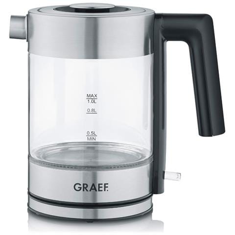 WK300 bollitore elettrico 1 L 2000 W Nero, Acciaio inox, Trasparente - Foto 1