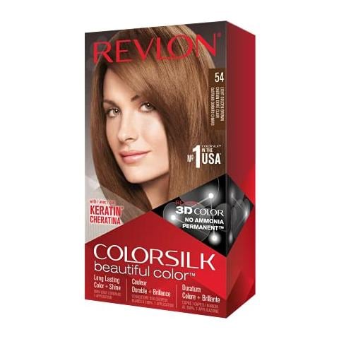 Permanent Hair Color, Tintura Permanente Per Capelli, Colorisilk Con Copertura Grigia Al 100%, Senza Ammoniaca, Cheratina E Aminoacidi, 54 Castano Dorato Chiaro, 44 Oz (confezione Da 1) - Foto 1