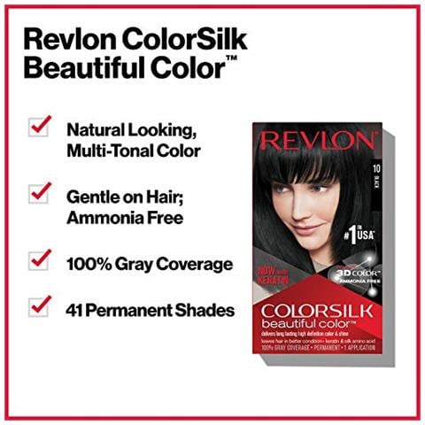 Permanent Hair Color, Tintura Permanente Per Capelli, Colorisilk Con Copertura Grigia Al 100%, Senza Ammoniaca, Cheratina E Aminoacidi, 54 Castano Dorato Chiaro, 44 Oz (confezione Da 1) - Foto 4