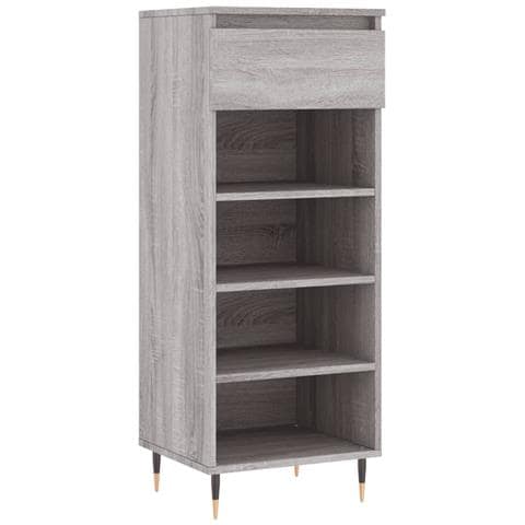 Scarpiera Grigio Sonoma 40x36x105 Cm In Legno Multistrato - Foto 1