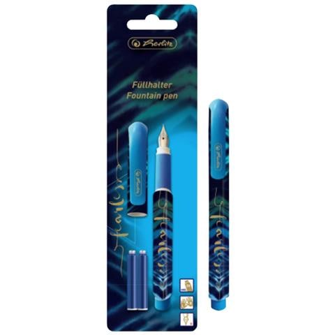 New Batik Fearless penna stilografica Sistema di riempimento della cartuccia Blu, Oro 1 pz - Foto 1