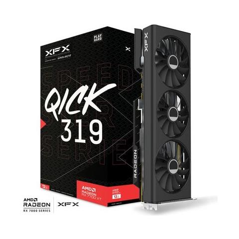 AMD Radeon RX 7700 XT 12 GB GDDR6 PCI-E 4.0 3x DisplayPort / 1x HDMI Speedster QICK 319 Black Edition - Foto 6