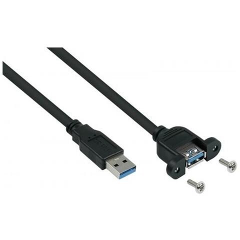 Alcasa Uk30p-aea-003s Cavo Usb 0,3 M Usb 3.2 Gen 1 (3.1 Gen 1) Usb A Nero - Foto 1