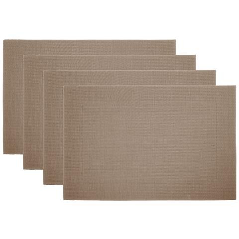 Set Tovagliette Americane Cucina Antiscivolo In Tinta Unita Lavabili In Vari Colori Set 4 Tortora - Foto 1