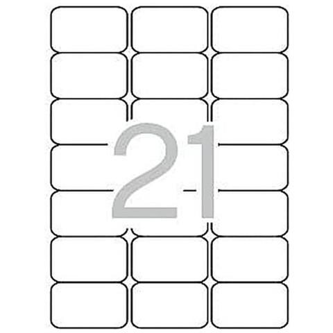 Etichette Per Stampante Bianco 63,5 X 38,1 Mm 25 Foglie - Foto 2