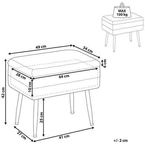 Cassapanca Odessa Velluto Beige - Foto 2