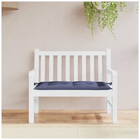 Cuscino Panca Giardino Blu Marino 110x50x7 Cm In Tessuto Oxford - Foto 1