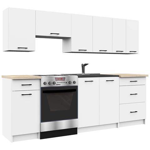 Mobile da cucina per incasso del forno OLIWIA, 2 ante, 80x46x82 cm, Colore Bianco - Foto 8