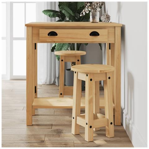 Set Da Bar 3 Pz In Legno Massello Di Pino - Foto 1