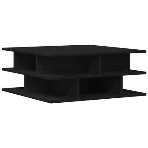 Tavolino Da Salotto Nero 70x70x29 Cm In Legno Multistrato - Foto 2