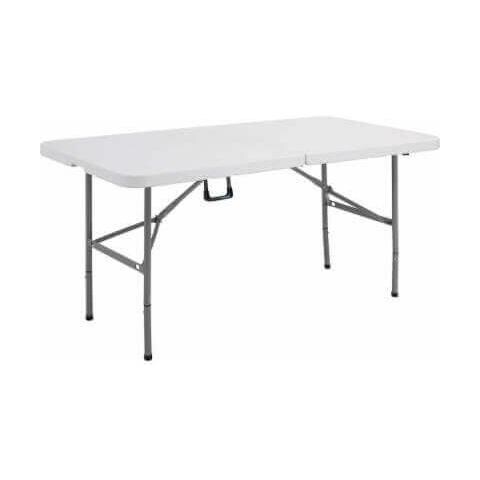 Tavolo In Acciaio E Plastica Richiudibile 120x60x74 H Cm - Foto 1